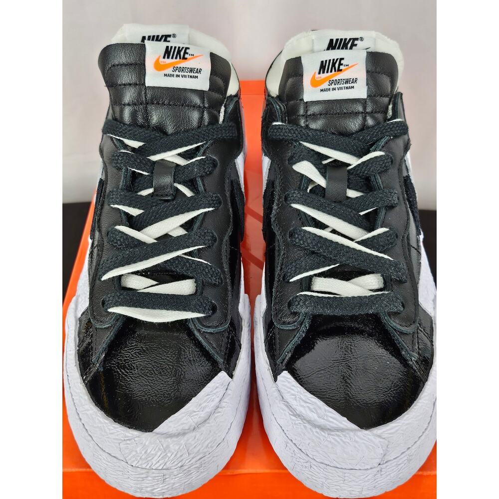NIKE BLAZER LOW SACAI “BLACK PATENT” – MEN’S SIZE 7 / WOMEN’S 8.5 – DM6443-001 - Picture 3 of 12